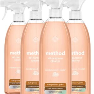 Method All-Purpose Cleaner, Sandalwood + Cedar, 28 fl oz, 4 pack