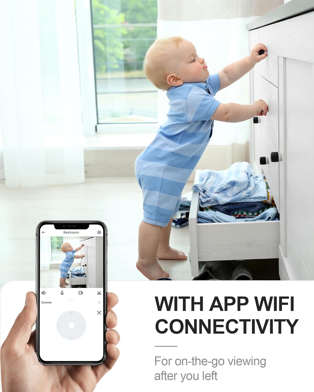 4K HD Indoor Camera for Indoor Security with App Control Motion Detection & Night Vision Wireless WiFi Rechargeable Pet Camera for Home/Office 24/7 Cycle Save Video Only (4K) - Image 3