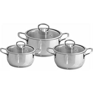 MIIKHI Cookware Set 6 Piece Kitchen Gadgets Set Pots Pans Set Cooking Pot Set Nonstick Dinner Lunch (D See description) (D See description)