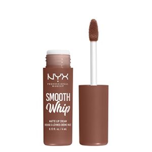 NYX PROFESSIONAL MAKEUP Smooth Whip Matte Lip Cream, Long Lasting, Moisturizing, Vegan Liquid Lipstick – Memory Foam (Cool Caramel)