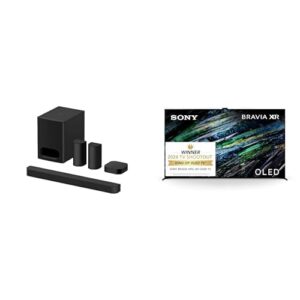 Sony 77″ BRAVIA XR A95L 4K QD-OLED TV & BRAVIA Theater System 6 5.1ch Home Theater Sound Bar Bundle with Dolby Atmos