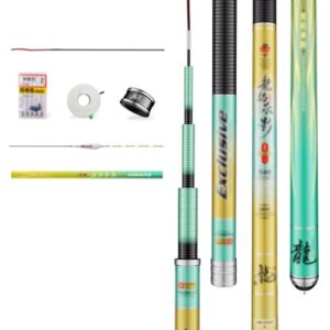 UXNQWK Lightweight Fishing Rod Set Telescopic Fishing Rod and Fishing Reel Combo carp Rod sea Fishing Rod Fishing Gear Hand Rod (5h 3.9m)