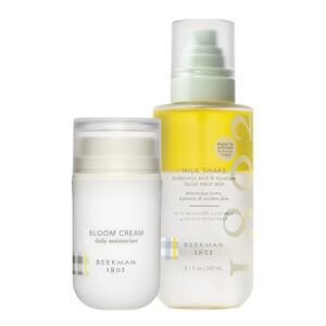 Beekman 1802 Bloom Cream Daily Face Moisturizer (1.69 oz) + Milk Shake Hydrating Toner & Face Mist (8.1 fl oz) – Good for Sensitive Skin – Cruelty Free