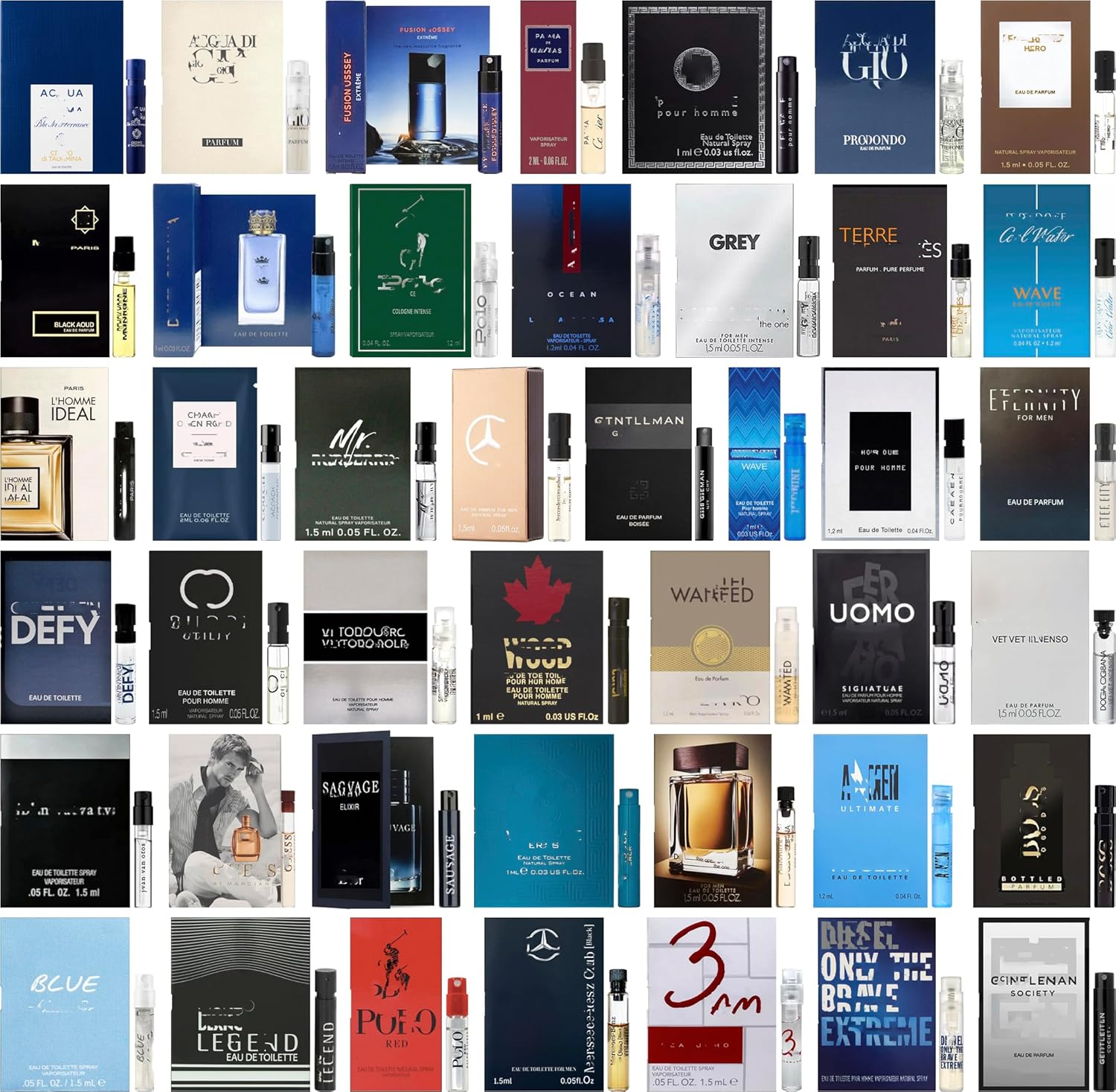 High End Random Selection Designer Fragrance Cologne Sampler Set for Men - (Pack of 10 Sample Vials) - Image 2