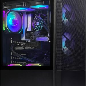 Gaming Desktop PC – AMD R5 9600X GeForce RTX 5060 8GB, 32GB DDR5 6000 RAM,1TB NVMe SSD,240mm Water Cooling&7 ARGB Fans, Prebuilt Gaming Computer