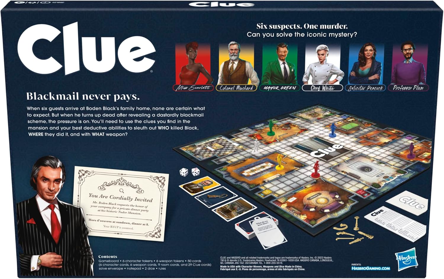 Clue Board Game for Ages 8 and Up, Reimagined Clue Game for 2-6 Players, Mystery, Detective, Family Games for Kids and Adults - Image 2