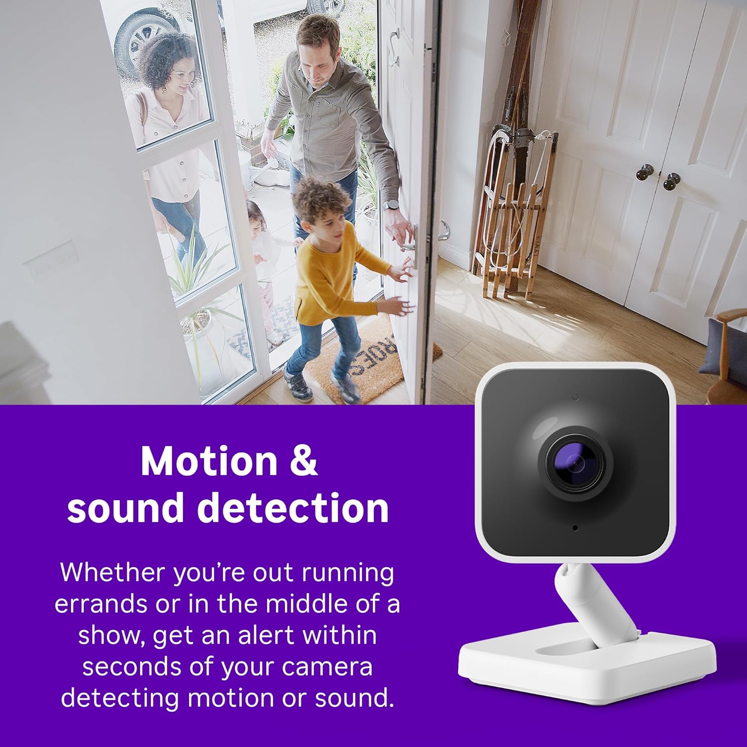 Roku Indoor Camera - Home Security - 2-Pack - Wired Security Camera & Pet Monitor with 1080p HD Color Night Vision, Works with Alexa & Google, Motion & Sound Detection, WDR & WiFi 6 - Image 6