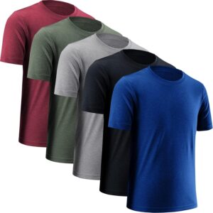 Boys’ Athletic Shirts Performance Sports T-Shirts Moisture Wicking Shirts for Boys