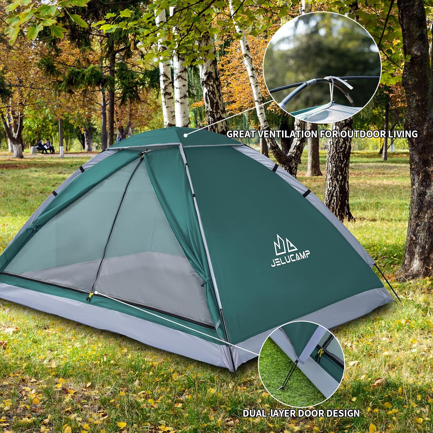 1/2/4/5/6 Person Dome Tents for Camping, Lightweight Portable Backpacking Tent, Small Easy Set Up Outdoor Waterproof Camping Hiking Tent for Adults - Image 5