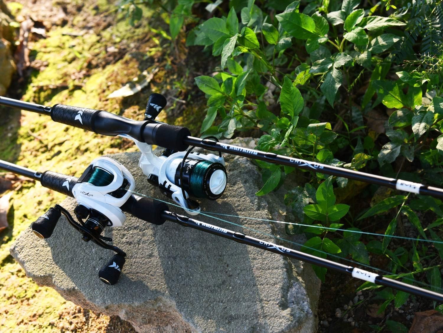 KastKing Crixus Fishing Rod and Reel Combo, High Performance Spinning & Baitcaster Combo, IM6 Graphite 2Pc Blanks, Zirconium Oxide Rings, SuperPolymer Handle, Lightweight Reel with Aluminum Spool - Image 5