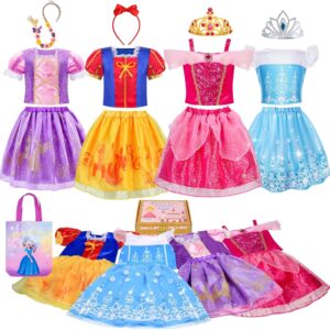 Meland Princess Dress Up for Girls – Dress Up Clothes for Girl Age 3-8 Year Old, Gift Idea for Birthday Christmas