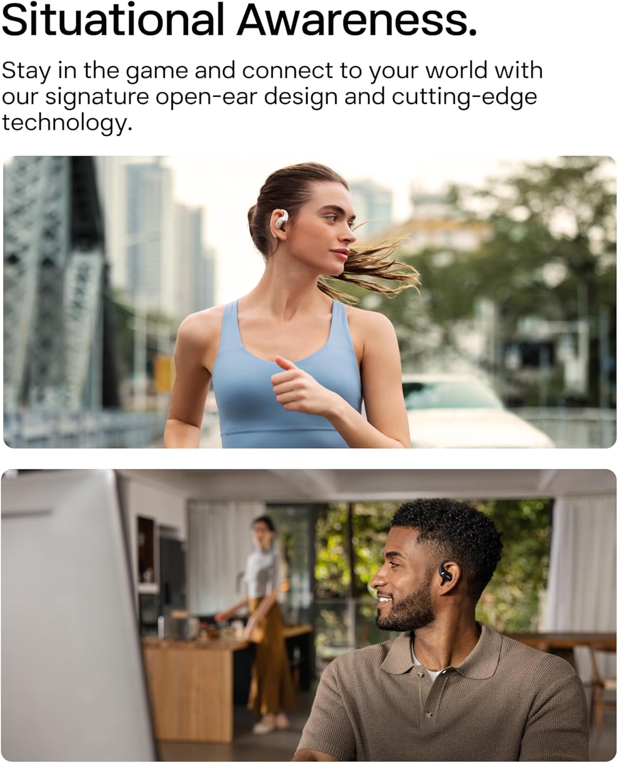 SHOKZ OpenFit 2 Open-Ear Headphones,True Wireless Bluetooth Earphones with Microphone,Earhook Earbuds with 48 Hours of Playtime,Fast Charging,IP55 Water-Resistant,with Carrying Bag,Black,Bluetooth5.4 - Image 7