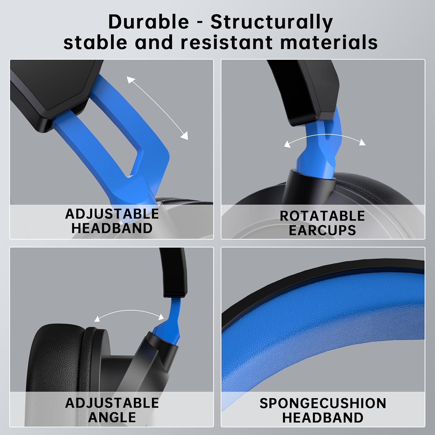 Gaming Headset for PS5、PS5Pro、PS4、Xbox Series X、Xbox Series S/One、PC 207g Headset with Clear Mic for Work 𝟐𝟎𝟐𝟔 𝐔𝐩𝐠𝐫𝐚𝐝𝐞 Wired Gaming Headphones with Mic、3.5mm Splitter、79in Cable.Gamer Gifts - Image 7