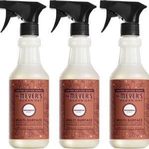 Mrs. MEYER’S CLEAN DAY Multi-Surface Everyday Cleaner, Limited Edition Gingerbread Scent, 16 Ounce Bottle (Pack of 3)