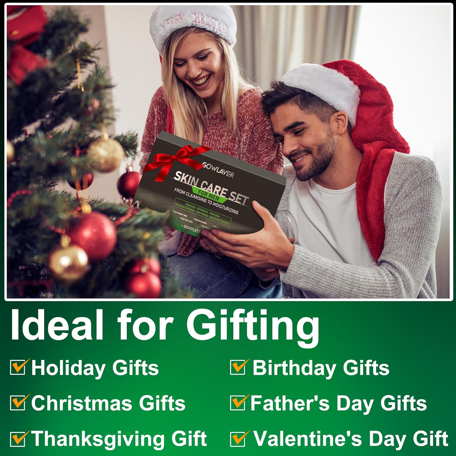 Gifts for Men,Skin Care for Men,Hydrating & Moisturizing Face Care Routine for Mens All Skin Types,Birthday Fathers Gifts Valentines for Him Dad Boyfriend Husband Christmas Stocking Stuffers - Image 7