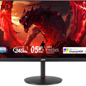 MONITOR Acer Nitro 27″ WQHD 2560 x 1440 PC Gaming IPS AMD FreeSync Premium | Up to 240Hz Refresh | Up to 0.5ms | DisplayHDR 400 | sRGB 99% | 1 x Display Port 1.4 & 2 x HDMI 2.1 | XV272U W2bmiiprx