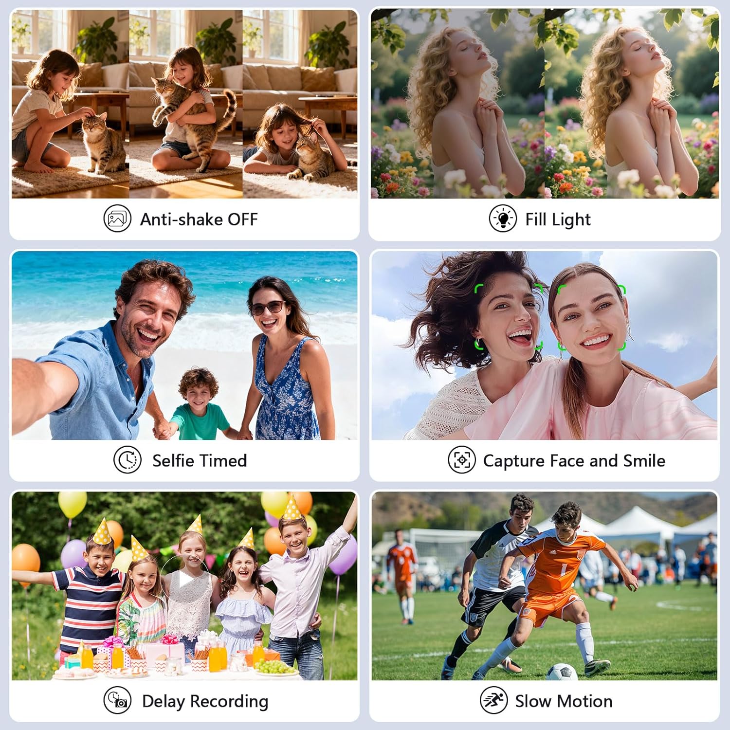 4K Digital Camera for Photography & Vlogging, 56MP Point and Shoot Digital Cameras with 180° Flip Screen, 16X Zoom Compact Travel Camera, Portable Cámara for Adults & Beginners with 32GB SD Card - Image 5