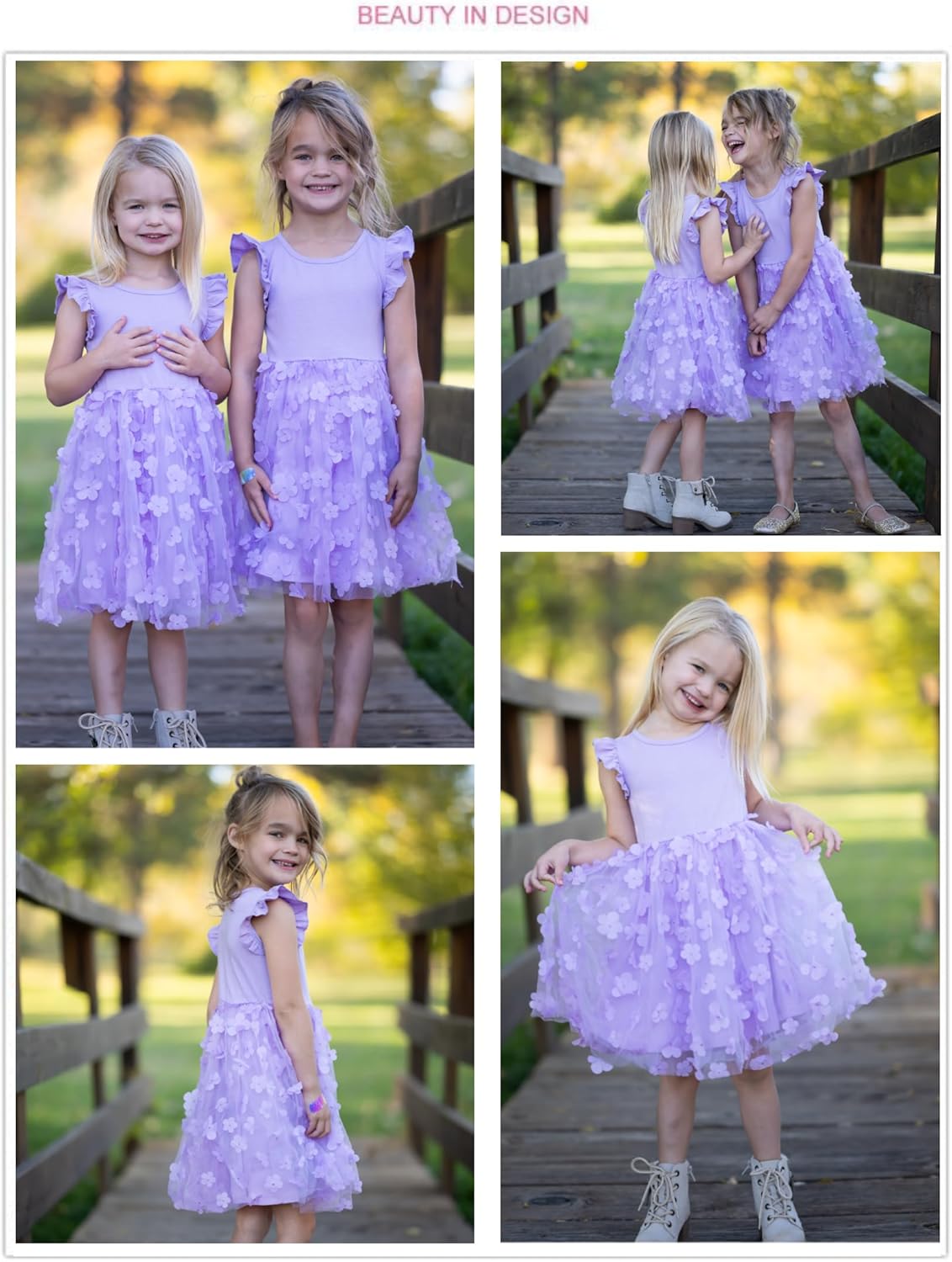 Flypigs Toddler Tutu Dress Girls Ruffle Tulle Dresses Cute Summer Party Princess Sundress for 2-7Y - Image 6