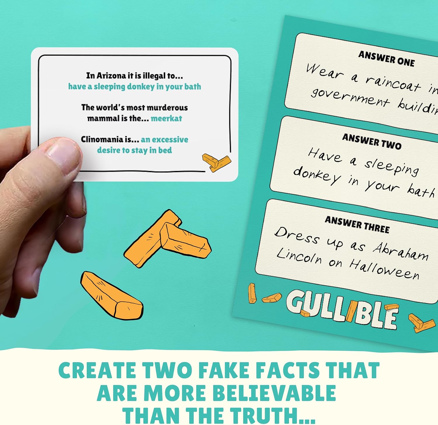 Gullible: The Hilarious Team Game of Creativity, Bluffing and Astonishing Facts. Will You Fool Your Family and Friends or Believe The Unbelievable? (Gullible - Same Game, Smaller Box) (New Edition) - Image 4