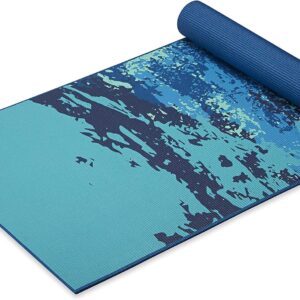 Gaiam Yoga Mat – Premium 6mm Print Reversible Extra Thick Non Slip Exercise & Fitness Mat for All Types of Yoga, Pilates & Floor Workouts (68″ x 24″ x 6mm Thick)