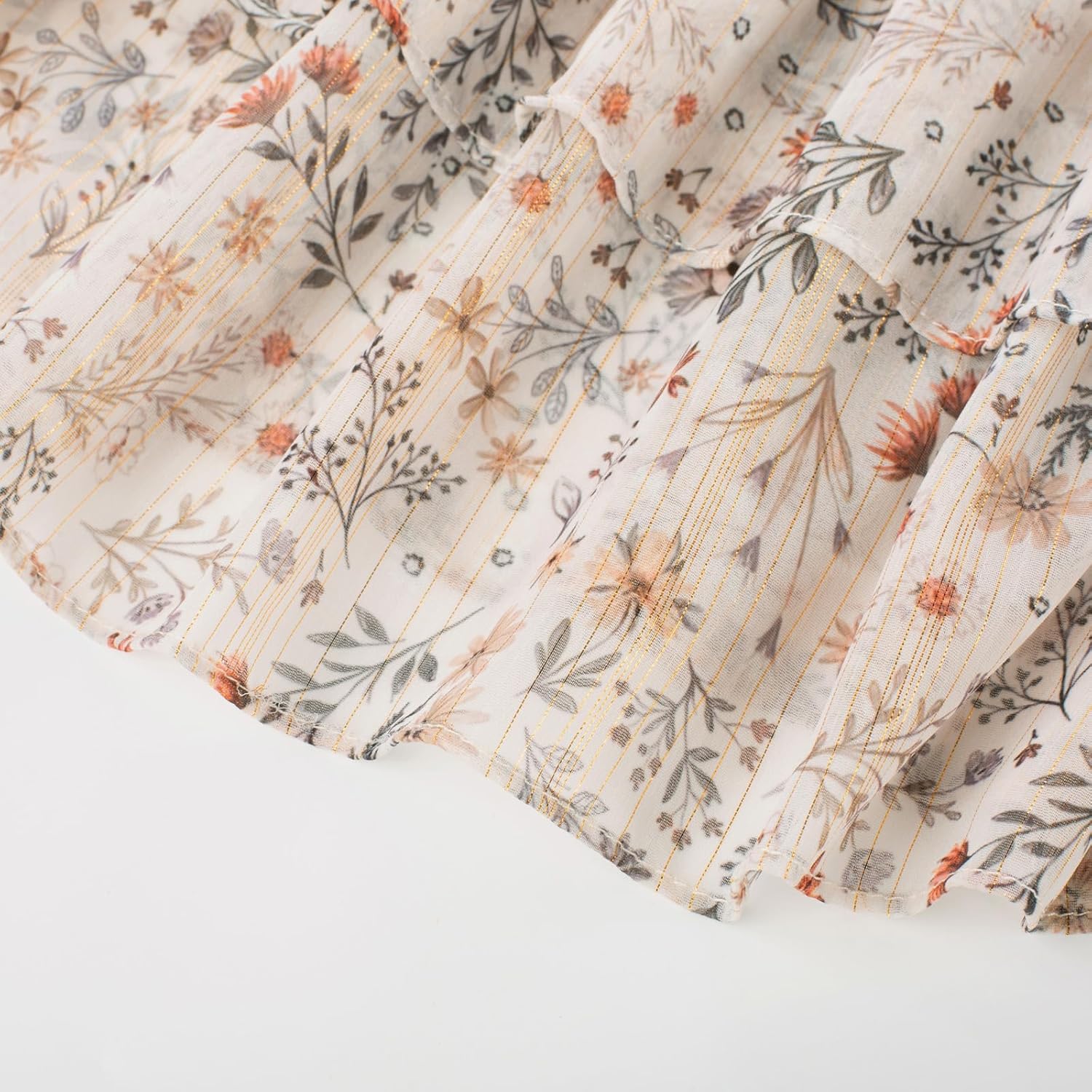 GRACE KARIN Girls Fall Long Sleeve Dress Formal Party Holiday Smocked Waist Midi Dresses 5-12Years - Image 6