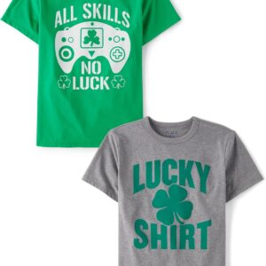 The Children’s Place Boys All Holidays,Birthdays Short Sleeve Graphic T-Shirts,2 Pack