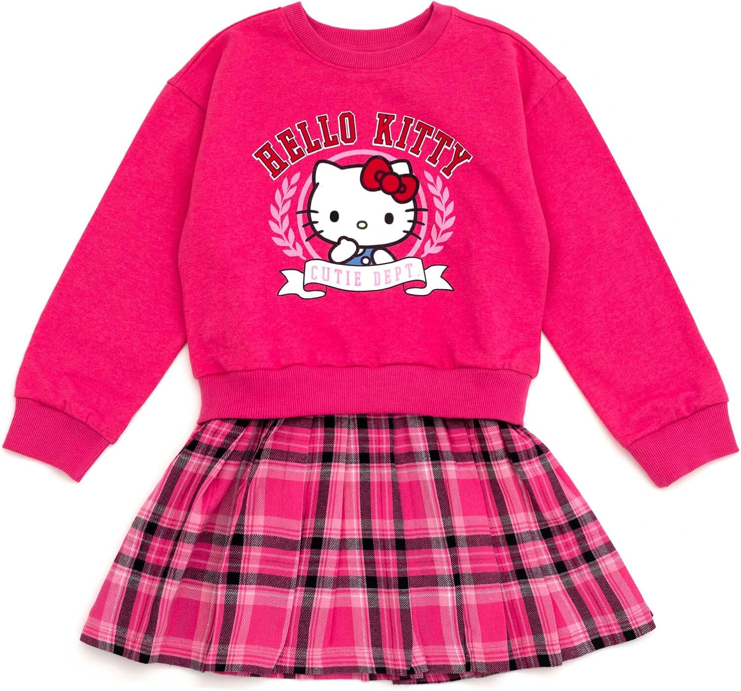 Hello Kitty Girls Flannel Oversized Dress Toddler to Big Kid Sizes (4T - 14-16)