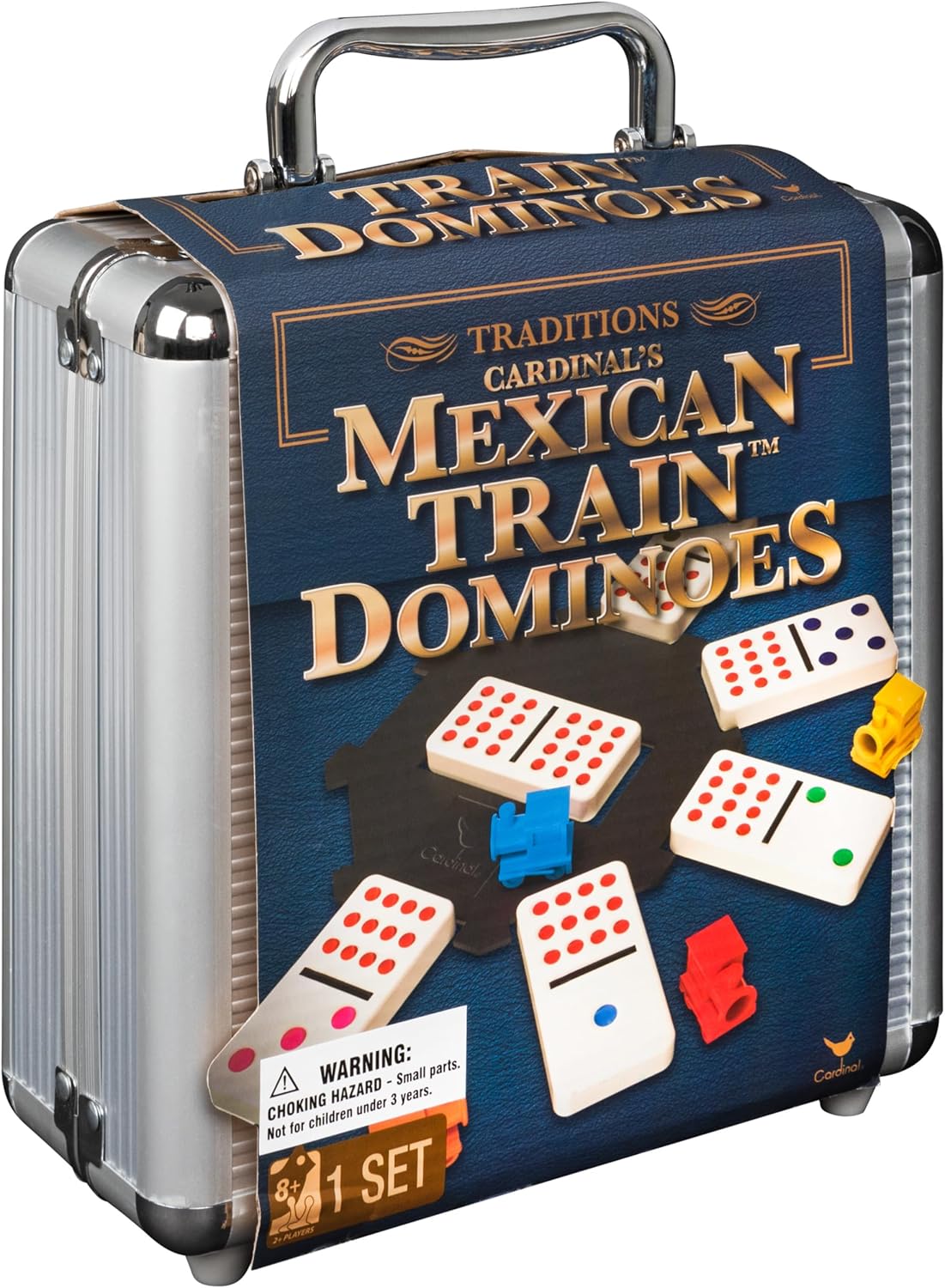 Spin Master Games, Mexican Train Dominoes Set in Aluminum Carry Case, Includes Colorful Trains for Fun-Filled Family Game Night, for Kids & Family, 2-8 Players, for Ages 8 & Up - Image 8