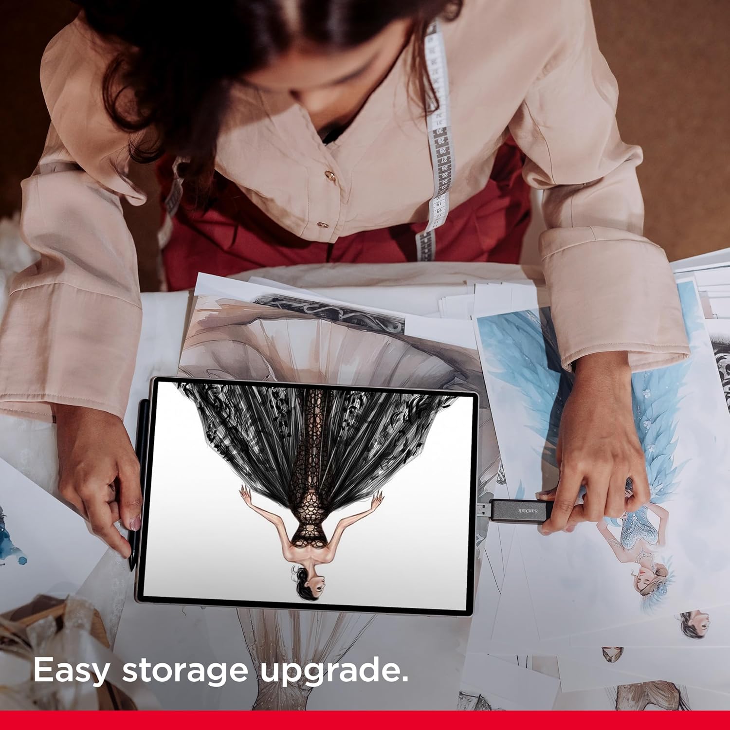 SanDisk 1TB Extreme PRO Flash Drive with USB-A - Up to 1000MB/s Read speeds and 900MB/s Write speeds - for Laptops, Computers, Desktops - High Performance Drive, Black - SDCZ820-1T00-G46 - Image 4