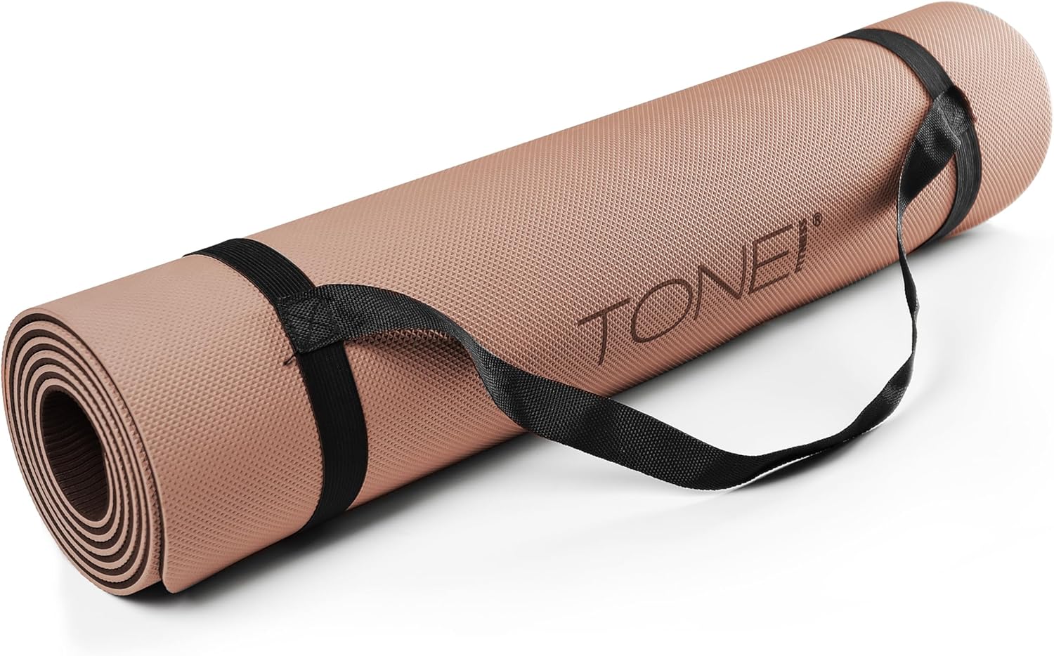 TONE Fitness Yoga Mat 1/4" Thick Non Slip Exercise & Pilates Mat for Home Workouts with Carrying Strap | Multiple Options - Image 2