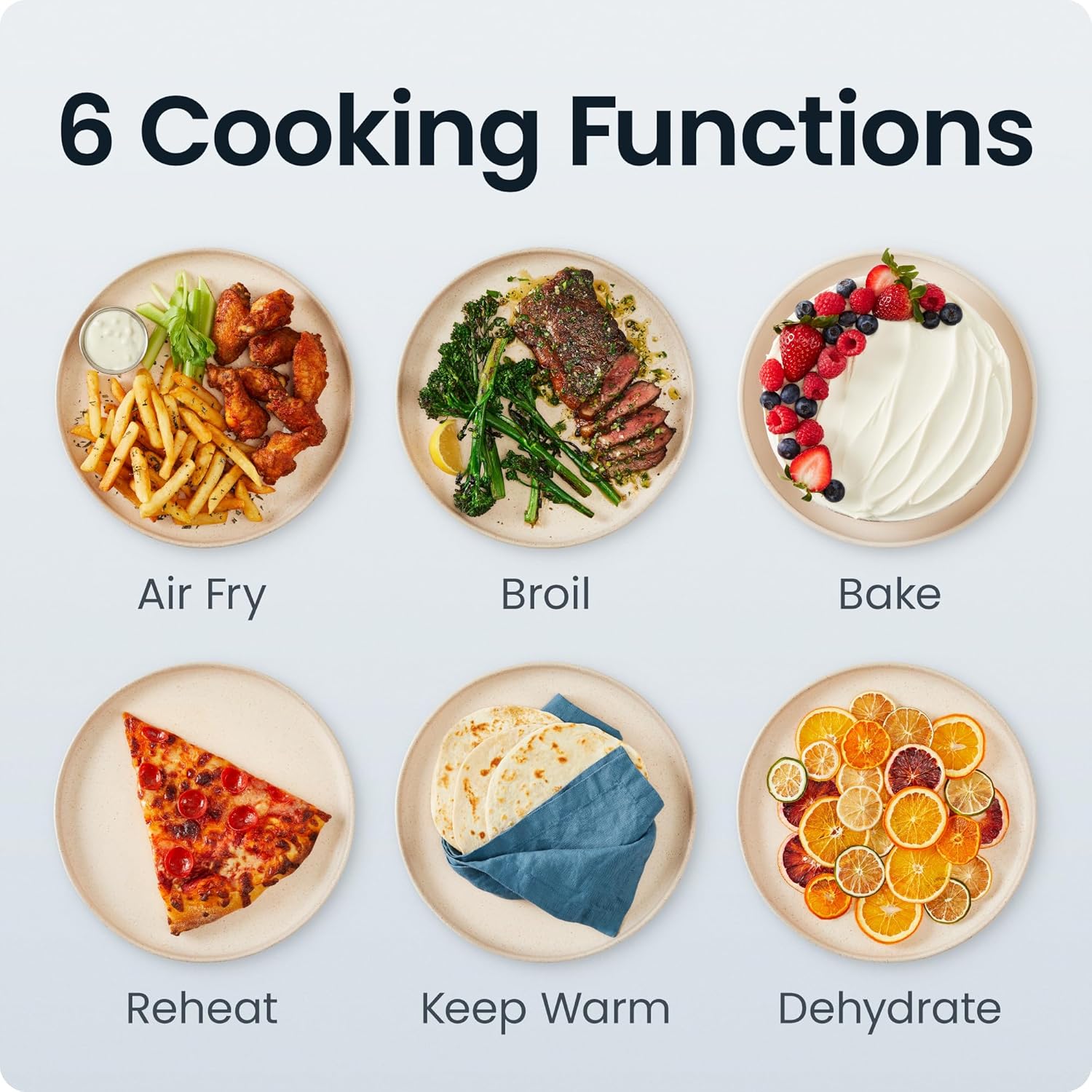 Chefman Crispinator Air Fryer 6-in-1 with 8 Qt capacity, 450°F Max Temp with TurboFry Pro Technology for Fast and Even Results, Viewing Window, Nonstick Ceramic Basket - Image 5