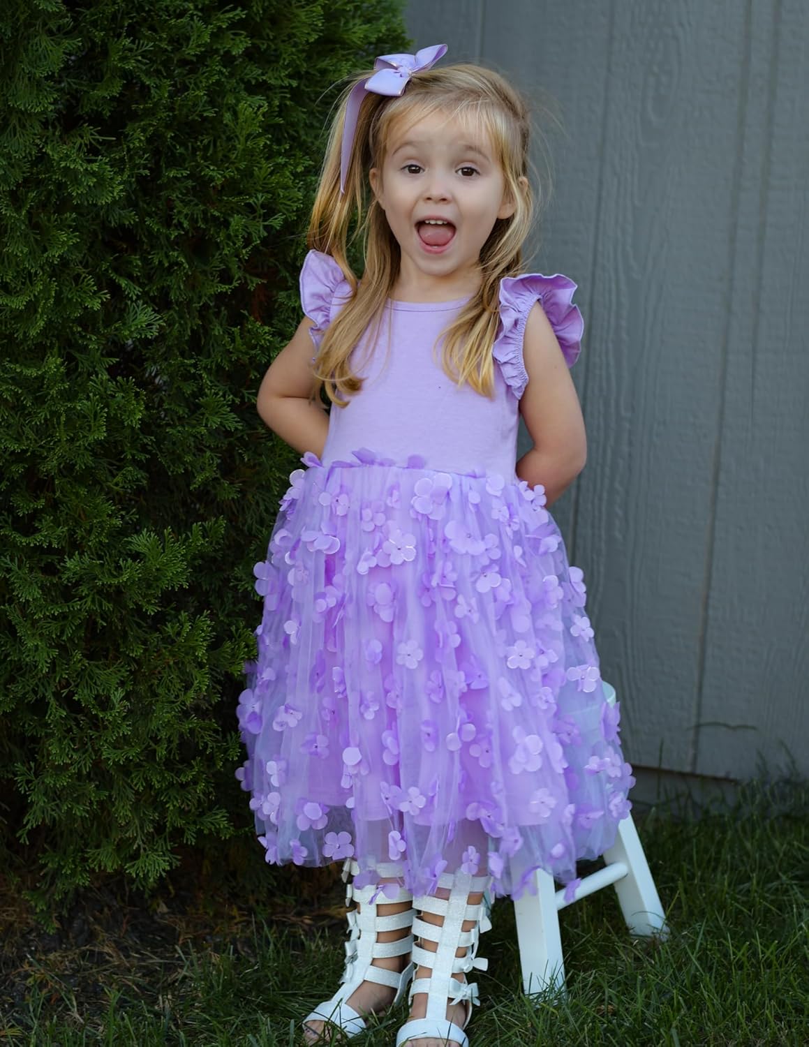 Flypigs Toddler Tutu Dress Girls Ruffle Tulle Dresses Cute Summer Party Princess Sundress for 2-7Y - Image 2