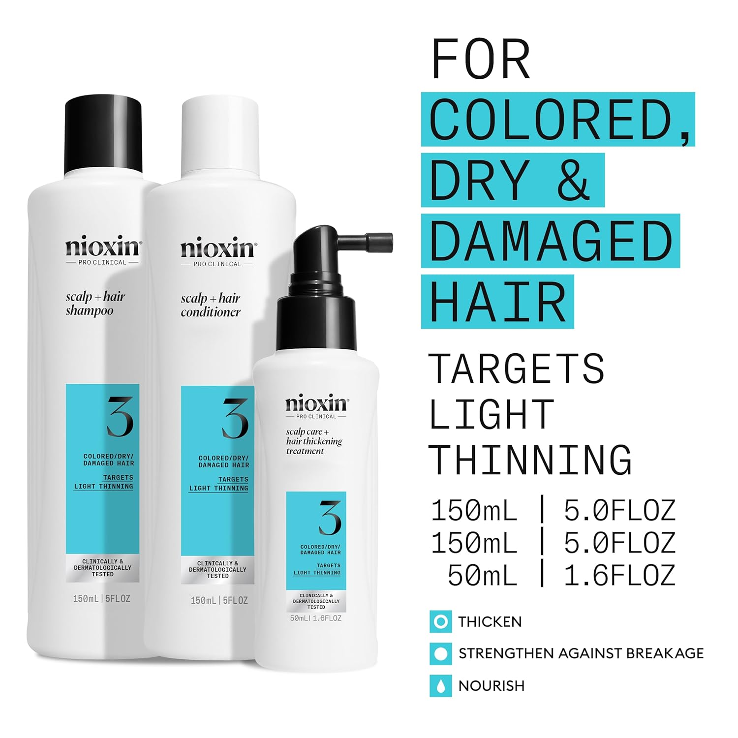 NIOXIN Scalp + Hair Thickening System Kits | For Natural, Colored, & Damaged Hair with Light to Progressed Thinning | Strengthen & Boost Hair Density with Niacinamide & Biotin | 1 Month Supply - Image 3