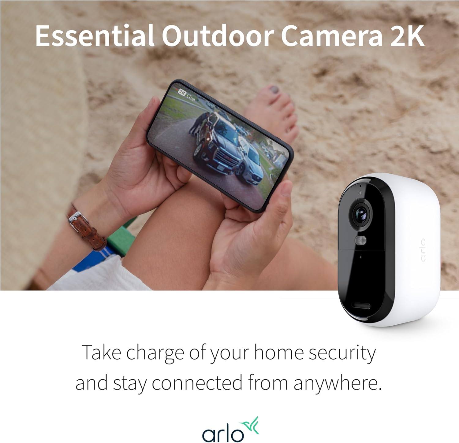 Arlo Essential Security Camera 2K | Outdoor-Indoor | 2nd Gen | Wireless with Spotlight, 2-Way Audio, Color Night Vision, Live Stream, Motion Activation, Real Time Notifications - White, 2 Camera - Image 7