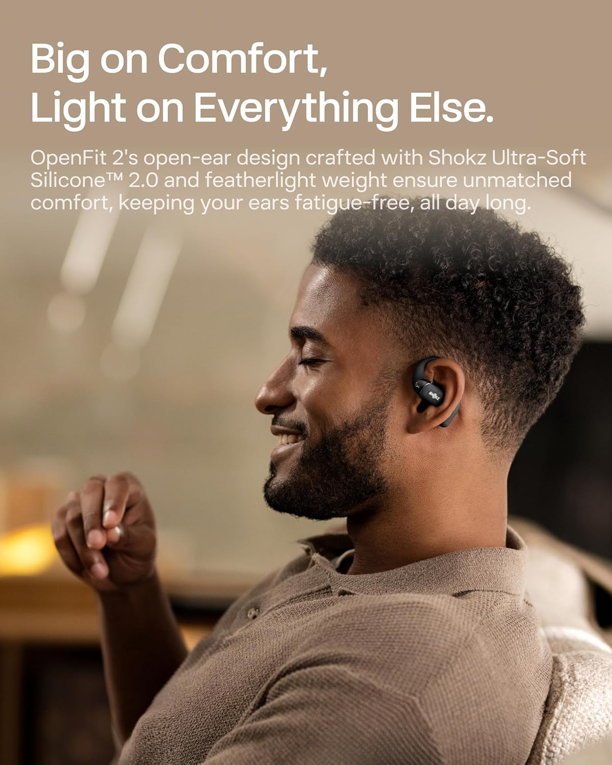 SHOKZ OpenFit 2 Open-Ear Headphones,True Wireless Bluetooth Earphones with Microphone,Earhook Earbuds with 48 Hours of Playtime,Fast Charging,IP55 Water-Resistant,with Carrying Bag,Black,Bluetooth5.4 - Image 5