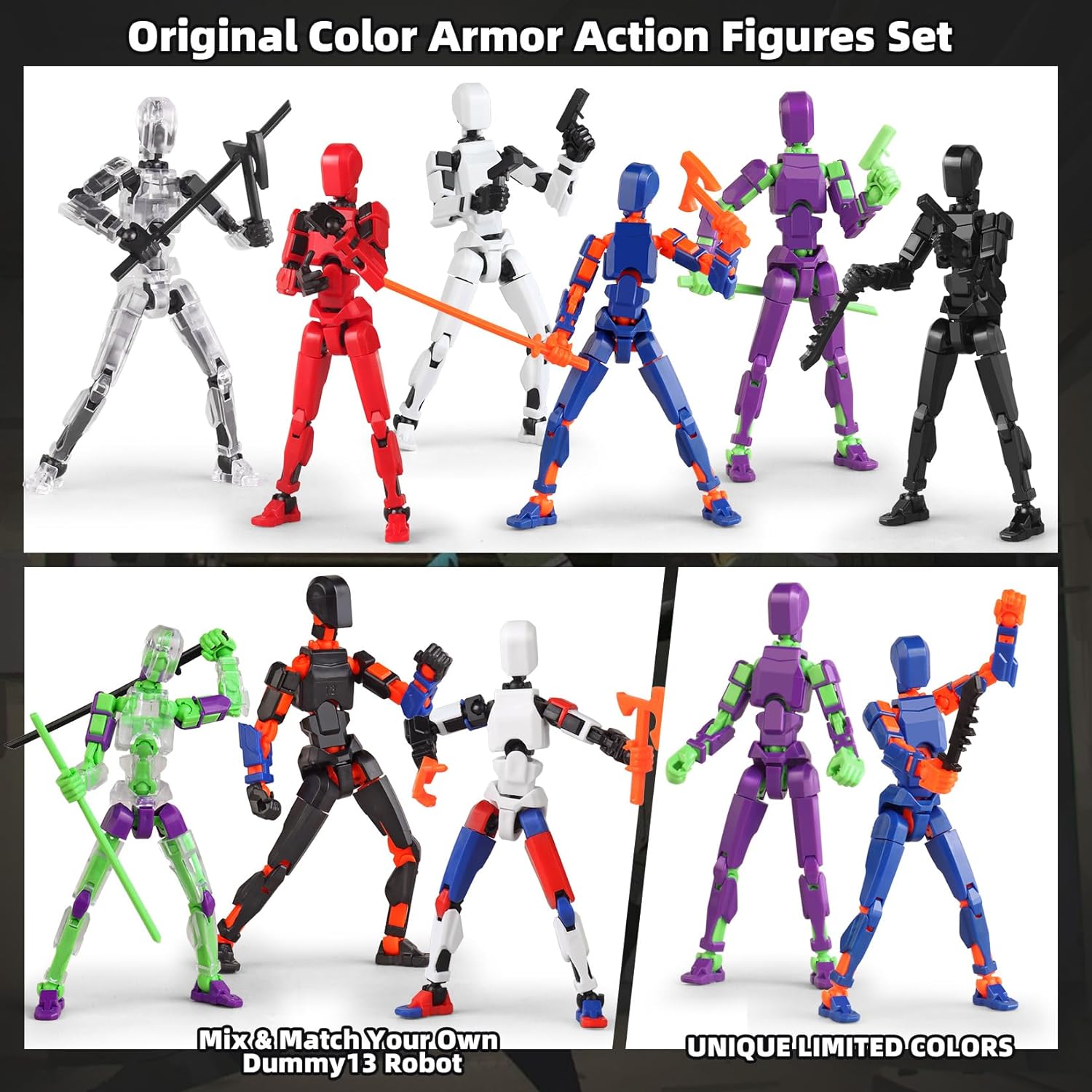 13 Action Figure Set, 6PCS T-Robot 13 Action Figure Titan 13 3D Printed Toys Articulated, for Modeling Enthusiasts Etc Birthday Gifts & Children's Day Gifts for Kids 5-8 Years Old(Assembly Required) - Image 5