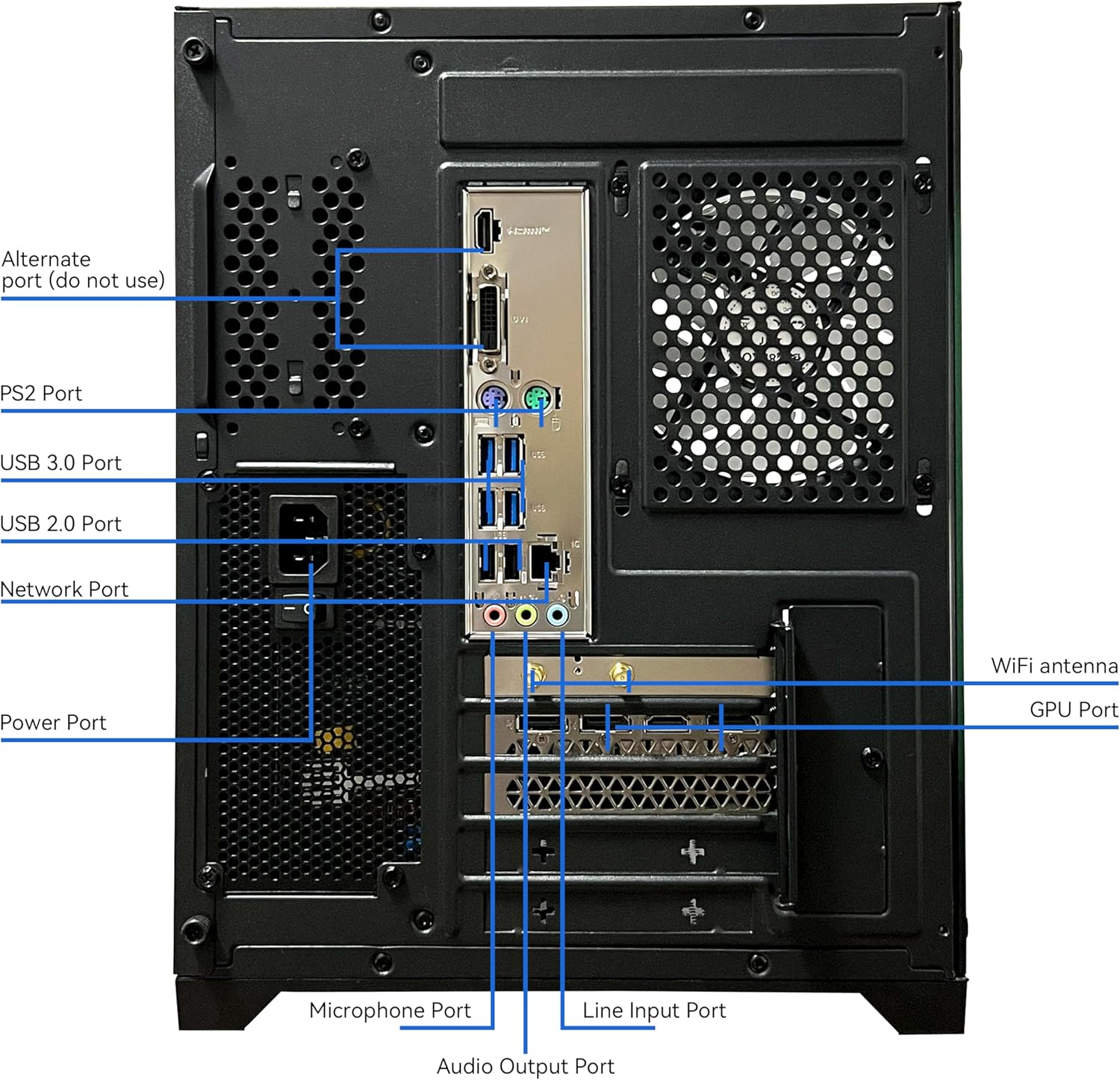 Gaming Desktop Computer PC,AMD Ryzen 5 5600,RTX3050 6GB,32GB RAM and 1TB M.2 NVMe PCle,ARGB Fan,WiFi,Game Design Office Console,Sea View Room,Prebuilt Gaming PC Tower - Image 5
