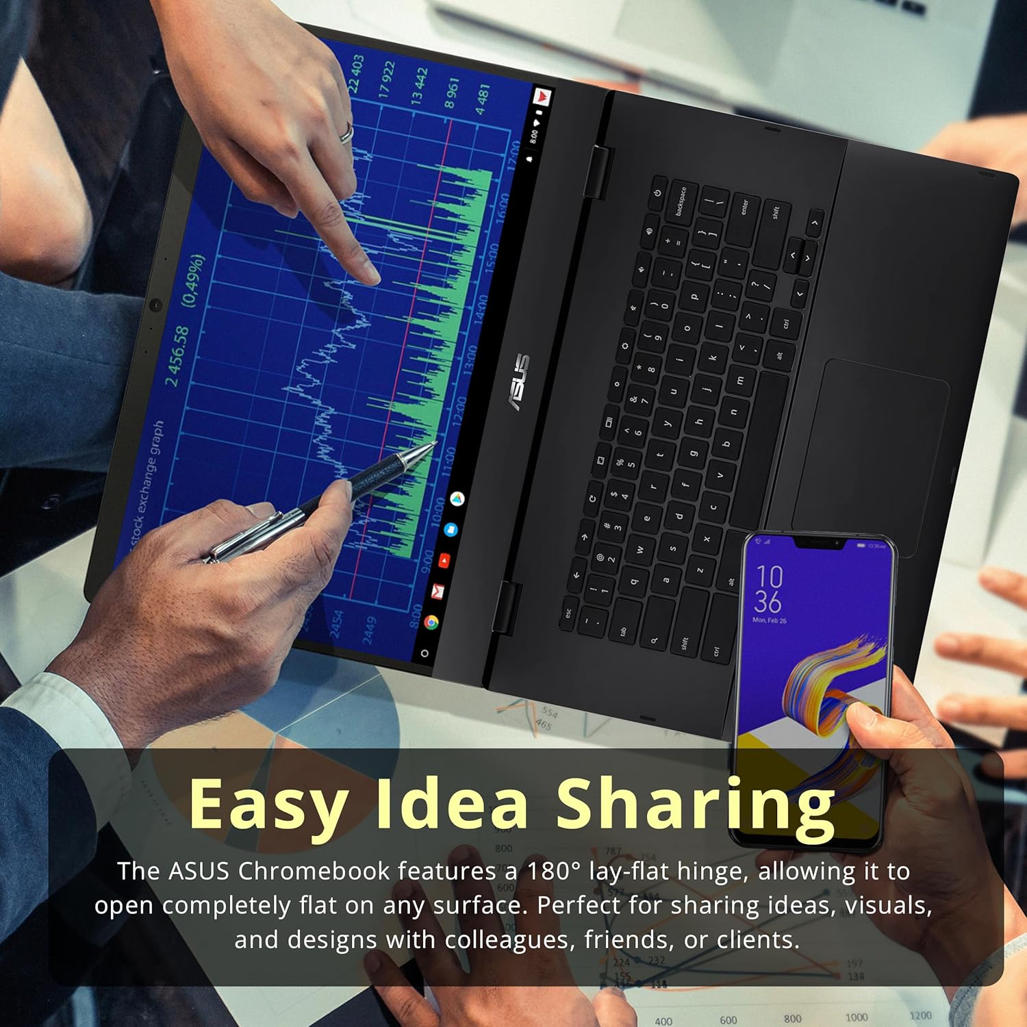 ASUS CX1500CNA Chromebook 15.6" HD Laptop, Intel Celeron N3350 Processor, 4GB RAM, 64GB eMMC Flash Memory, Intel HD Graphics, HD Webcam, Stereo Speakers, Chrome OS, Black, (renewed) - Image 6