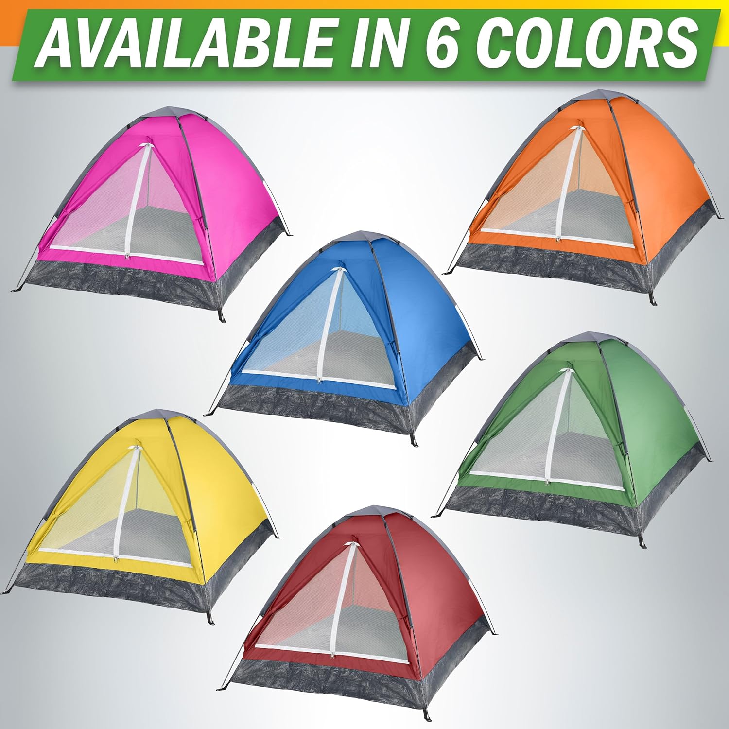 2 Person Camping Tent with Rain Fly and Carrying Bag - Image 9