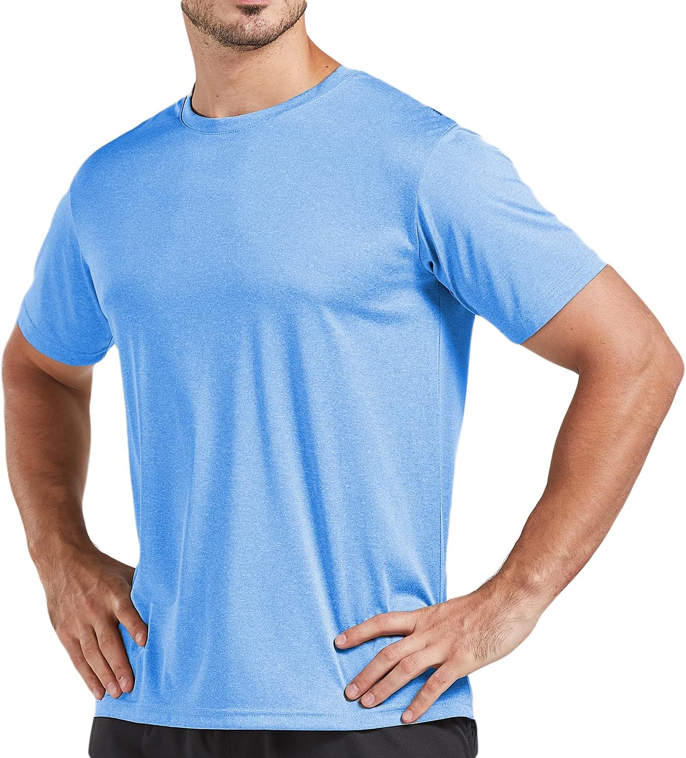 5 Pack Men's Dry Fit T Shirts Athletic Running Gym Workout Short Sleeve Tee Shirts for Men - Image 2