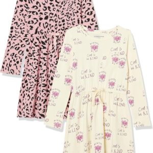 Amazon Essentials Girls and Toddlers’ Long-Sleeve Elastic Waist T-Shirt Dress