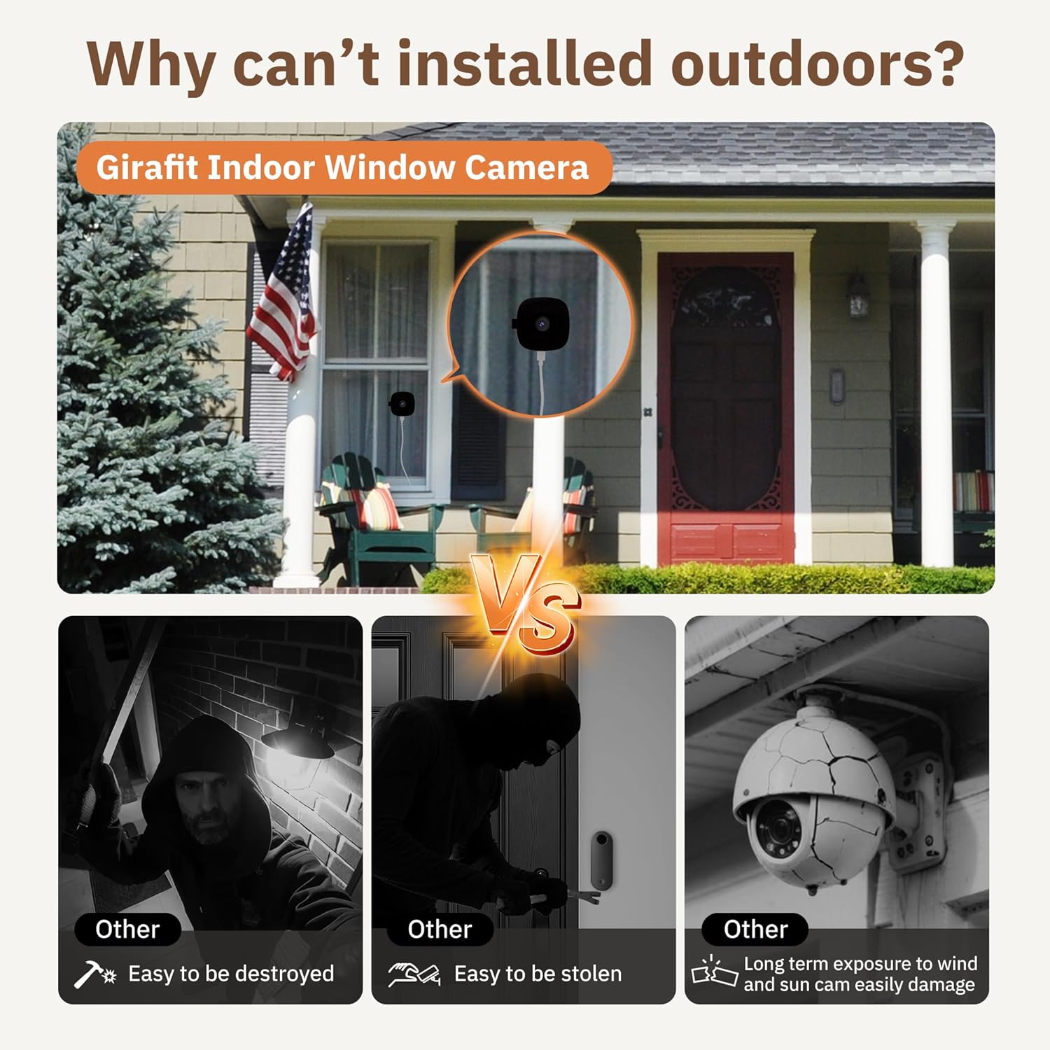 Girafit 3MP 2K Window Camera,2.4GHz&5GHz WiFi Indoor Cameras for Home Security 2 Pack with ChroMax Al Color Night Vision,Person & Motion Detection,24/7 Recording,Easy&Quick Install - Image 5