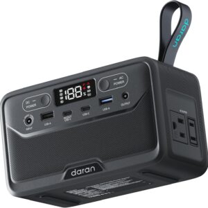 2026 Portable Power Station 28000mAh LiFePO4 Battery, Solar Power Bank with AC Outlet 100W/110V, USB-C PD Two-Way Fast Charging Samll Generator for Laptop, Camping, Home, Office, TSA Approved