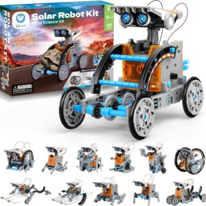 Sillbird 12-in-1 Solar Robot Building Kit STEM Gift for Boys Aged 8-13, DIY Science Educational Robotic Toys for Kids Teens Birthday, Powered by The Sun with 190 Pieces