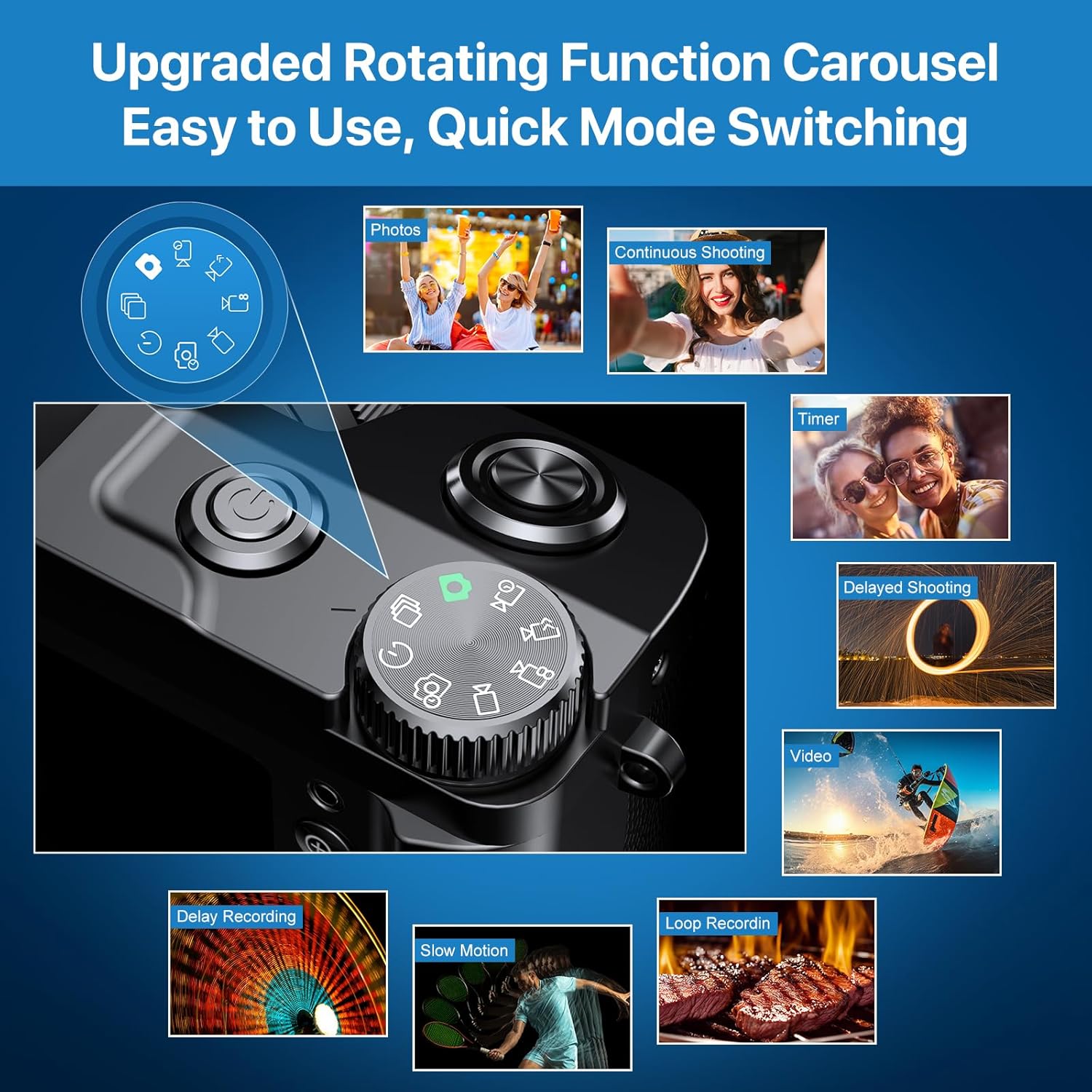 5K Digital Camera WiFi Autofocus Vlogging Camera for YouTube 48MP Camera for Photography and Video, 3.5" Screen Travel Cameras with UV Filter, Anti-Shake,16X Digital Zoom,32GB SD Card,2 Batteries - Image 5