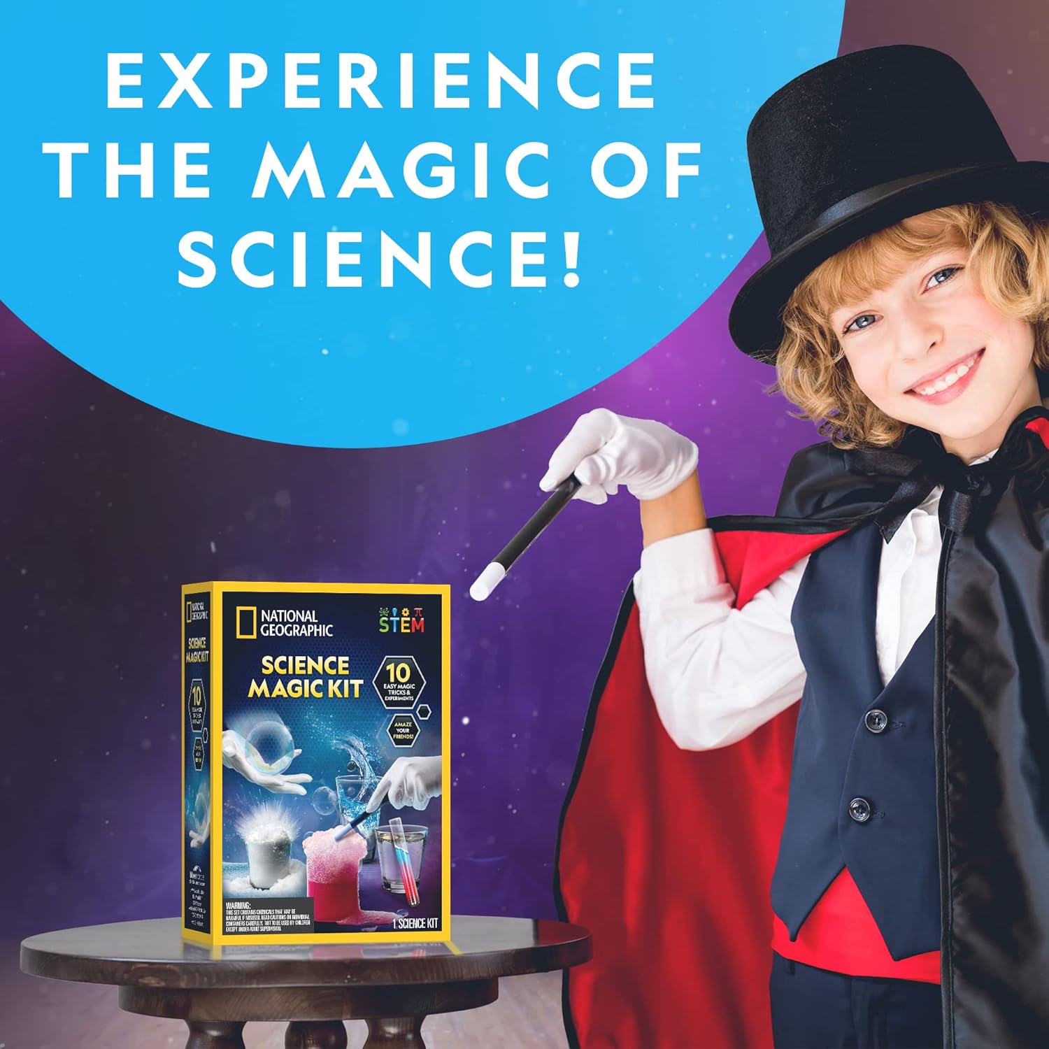 Blue Marble National Geographic Magic Chemistry Set – Science Kit for Kids with 10 Amazing Magic Tricks, STEM Projects and Science Experiments, Science Toys, Great Gift for Boys and Girls 8-12 - Image 5