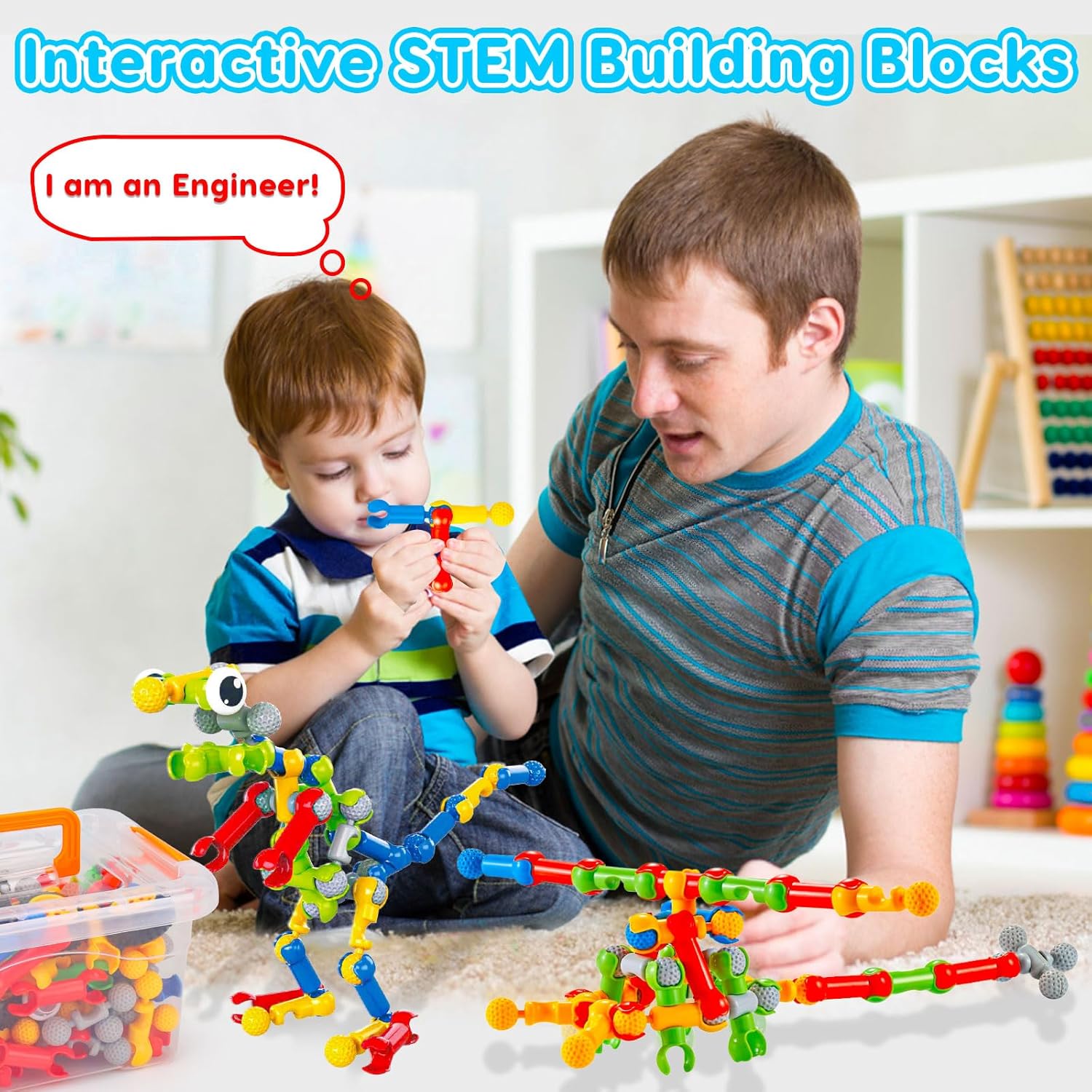 Kids STEM Building Toys for 3 4 5 6 7 8+ Year Old Boy Girl Birthday Gift, 125 Pcs Preschool Classroom Educational Building Blocks Stem Kits Activities Ages 3-5 4-8 5-7 6-8 Engineering Creative Games - Image 5