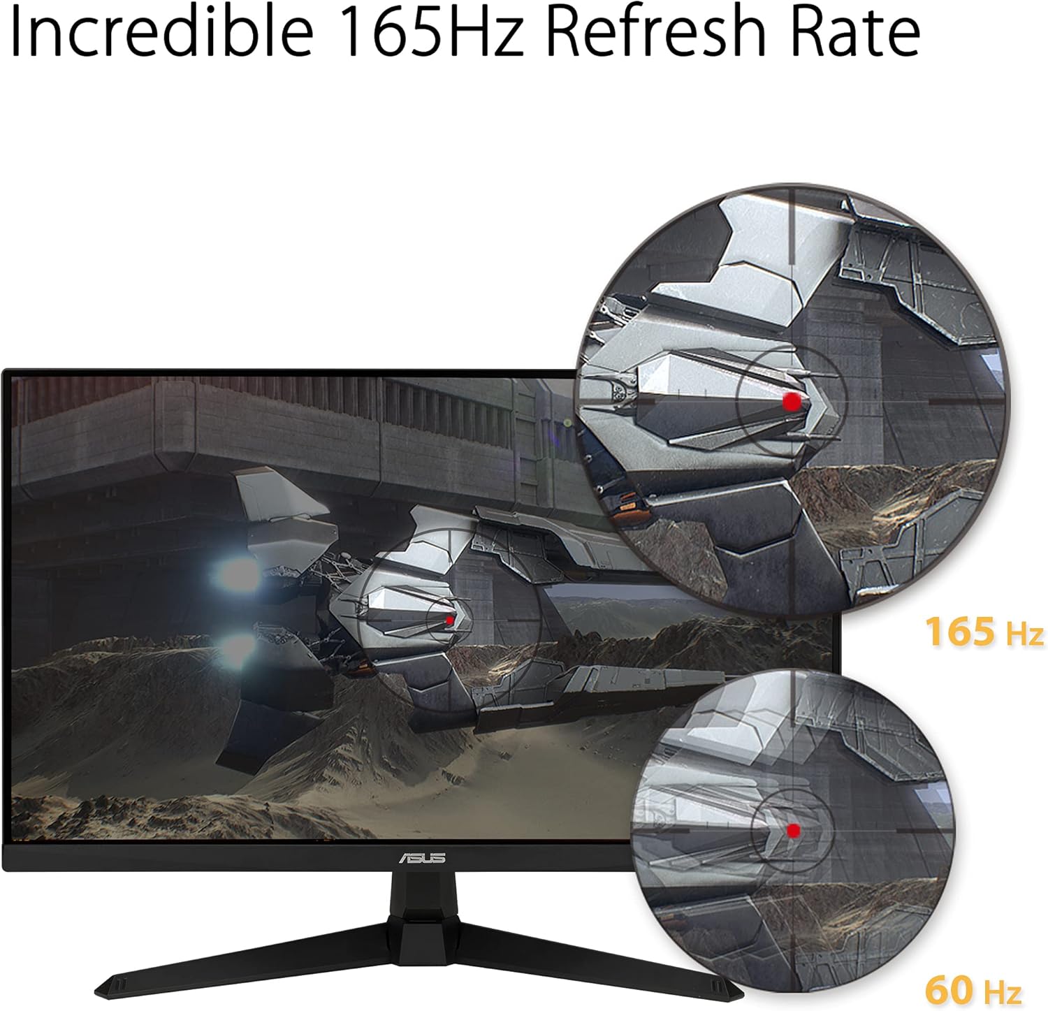 ASUS TUF Gaming 27 Inch Gaming Monitor - Full HD, 1080P, 165Hz (Supports 144Hz), 1ms, Extreme Low Motion Blur, FreeSync Premium, Shadow Boost, Eye Care, HDMI, DisplayPort, Tilt Adjustable - VG277Q1A - Image 3