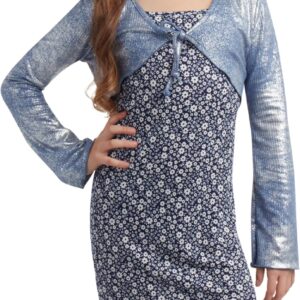 that’s my girl Girls Dress with Cardigan Set – 2 Piece Sleeveless Girls Dress and Long Sleeve Cardigan: Made in USA (7-12)