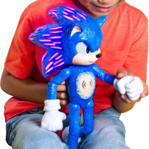 Sonic The Hedgehog 3 Ultimate Talking Sonic 12-Inch Figure, Features 30+ Iconic and Humorous Phrases and Sounds from The Movies, Light-Up Eyes and Quills